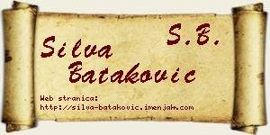 Silva Bataković vizit kartica